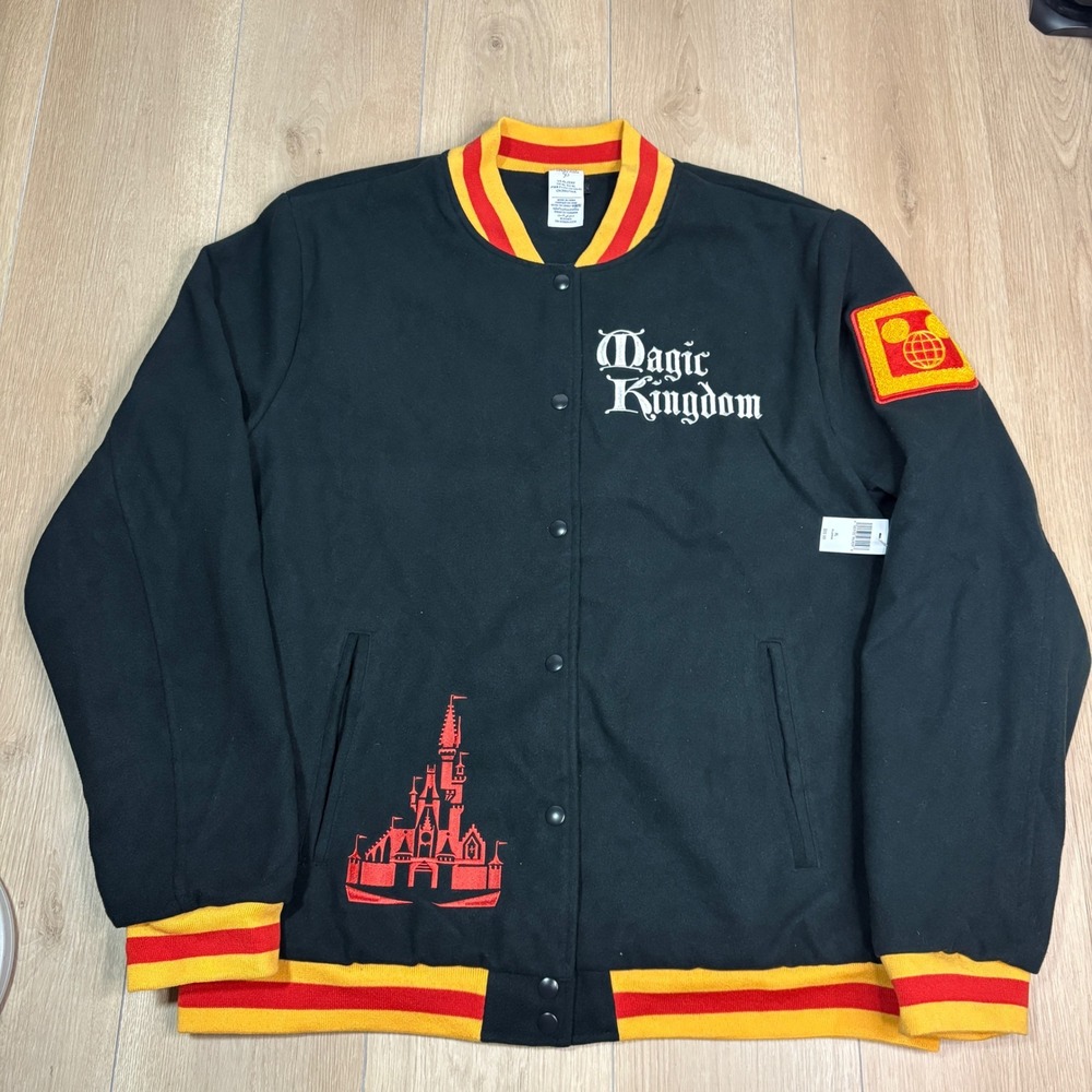 Disney World Vault Collection 50th Anniversary Magic Kingdom Varsity Jacket NWT